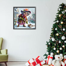 Load image into Gallery viewer, Diamond Painting - Full Round - Old lady shoveling snow (40*40CM)