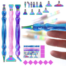 Load image into Gallery viewer, 3Pcs Diamond Painting Pen with Pen Head & Clay 5D Point Drill Pen for Art Crafts