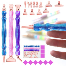 Load image into Gallery viewer, 3Pcs Diamond Painting Pen with Pen Head & Clay 5D Point Drill Pen for Art Crafts