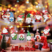 Load image into Gallery viewer, 12Pcs Acrylic Christmas Hanging Diamond Painting Art Kits for Christmas Tree