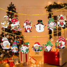 Load image into Gallery viewer, 12Pcs Acrylic Christmas Hanging Diamond Painting Art Kits for Christmas Tree