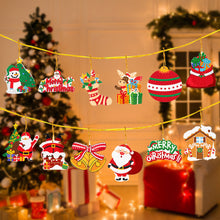Load image into Gallery viewer, 12Pcs Acrylic Christmas Hanging Diamond Painting Art Kits for Christmas Tree