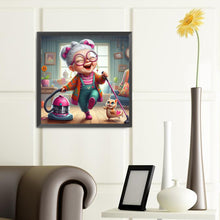Load image into Gallery viewer, Diamond Painting - Full Round - Happy grandma (40*40CM)