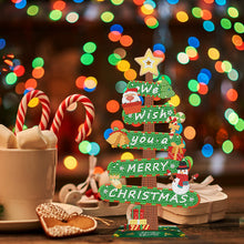 Load image into Gallery viewer, Wooden Special Shaped Christmas Sign Desktop Diamond Art Kits for Home Office