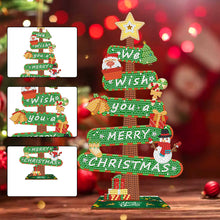 Load image into Gallery viewer, Wooden Special Shaped Christmas Sign Desktop Diamond Art Kits for Home Office