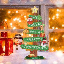 Load image into Gallery viewer, Wooden Special Shaped Christmas Sign Desktop Diamond Art Kits for Home Office