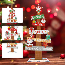 Load image into Gallery viewer, Wooden Special Shaped Christmas Sign Desktop Diamond Art Kits for Home Office