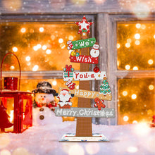 Load image into Gallery viewer, Wooden Special Shaped Christmas Sign Desktop Diamond Art Kits for Home Office