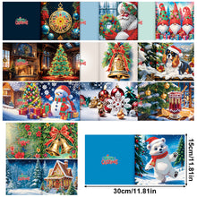 Load image into Gallery viewer, 12Pcs Christmas Special Shape DIY Diamond Painting Card for Holiday Party Favors