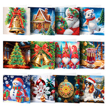 Load image into Gallery viewer, 12Pcs Christmas Special Shape DIY Diamond Painting Card for Holiday Party Favors
