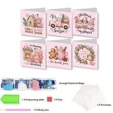Load image into Gallery viewer, 2/6/12Pcs Butterfly and Flower DIY Diamond Painting Card Diamond Daily Wish Card