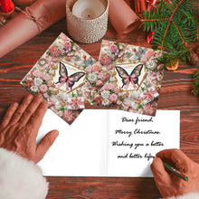 Load image into Gallery viewer, 2/6/12Pcs Butterfly and Flower DIY Diamond Painting Card Diamond Daily Wish Card