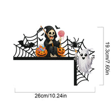Load image into Gallery viewer, Halloween Cross And Butterfly Diamond Art Door Right Angle Sign for Party Favors