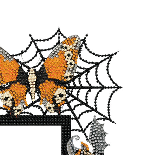 Halloween Cross And Butterfly Diamond Art Door Right Angle Sign for Party Favors