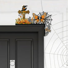 Load image into Gallery viewer, Halloween Cross And Butterfly Diamond Art Door Right Angle Sign for Party Favors