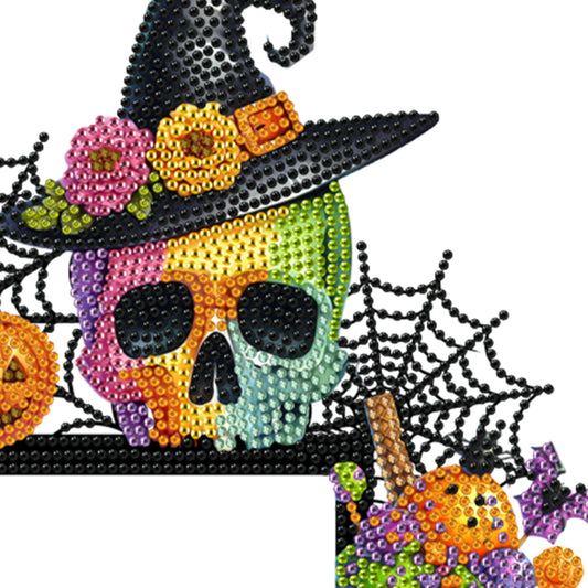 Halloween Cross And Butterfly Diamond Art Door Right Angle Sign for Party Favors