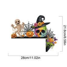 Load image into Gallery viewer, Halloween Cross And Butterfly Diamond Art Door Right Angle Sign for Party Favors