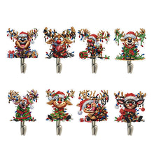 Load image into Gallery viewer, 8Pcs Christmas Diamond Art Hanging Hooks Diamond Painting Hooks DIY Crafts Decor
