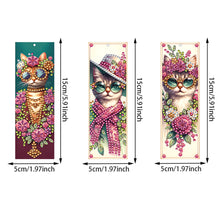 Load image into Gallery viewer, 3Pcs Special Shape Animals 5D DIY Diamond Painting Bookmark for Reading Day Gift