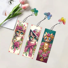 Load image into Gallery viewer, 3Pcs Special Shape Animals 5D DIY Diamond Painting Bookmark for Reading Day Gift