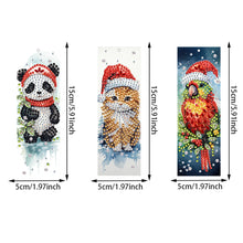Load image into Gallery viewer, 3Pcs Special Shape Animals 5D DIY Diamond Painting Bookmark for Reading Day Gift