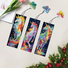 Load image into Gallery viewer, 3Pcs Special Shape Animals 5D DIY Diamond Painting Bookmark for Reading Day Gift
