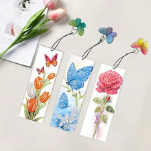 Load image into Gallery viewer, 3Pcs Special Shape Animals 5D DIY Diamond Painting Bookmark for Reading Day Gift