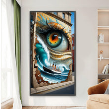 Load image into Gallery viewer, Diamond Painting - Full Round - Wall eyes ship sea (40*75CM)