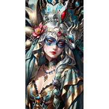 Load image into Gallery viewer, Diamond Painting - Full Round - Mask girl (40*75CM)