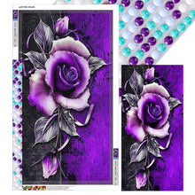 Load image into Gallery viewer, Diamond Painting - Full Round - Purple rose (45*85CM)