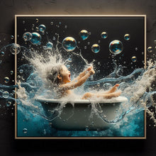Load image into Gallery viewer, Diamond Painting - Full Round - 3D picture frame bath bubble girl (40*40CM)