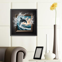 Load image into Gallery viewer, Diamond Painting - Full Round - 3D picture frame jumping dolphin (40*40CM)