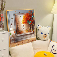 Load image into Gallery viewer, Diamond Painting - Full Round - 3D picture frame autumn bird butterfly (40*40CM)