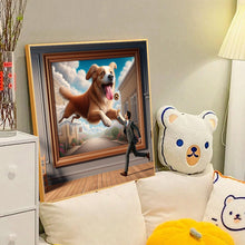 Load image into Gallery viewer, Diamond Painting - Full Round - 3D picture frame running puppy (40*40CM)