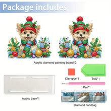 Load image into Gallery viewer, Acrylic Double Sided Christmas 5D DIY Diamond Art Paper Towel Storage Rack Decor