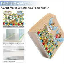 Load image into Gallery viewer, Acrylic Double Sided Christmas 5D DIY Diamond Art Paper Towel Storage Rack Decor