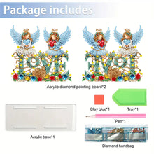 Load image into Gallery viewer, Acrylic Double Sided Christmas 5D DIY Diamond Art Paper Towel Storage Rack Decor