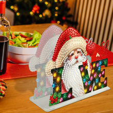 Load image into Gallery viewer, Acrylic Double Sided Christmas 5D DIY Diamond Art Paper Towel Storage Rack Decor