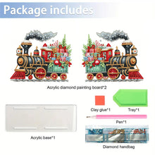 Load image into Gallery viewer, Acrylic Double Sided Christmas 5D DIY Diamond Art Paper Towel Storage Rack Decor