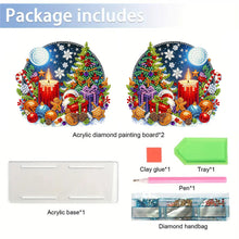 Load image into Gallery viewer, Acrylic Double Sided Christmas 5D DIY Diamond Art Paper Towel Storage Rack Decor