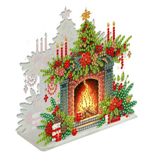 Load image into Gallery viewer, Acrylic Double Sided Christmas 5D DIY Diamond Art Paper Towel Storage Rack Decor