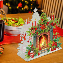 Load image into Gallery viewer, Acrylic Double Sided Christmas 5D DIY Diamond Art Paper Towel Storage Rack Decor