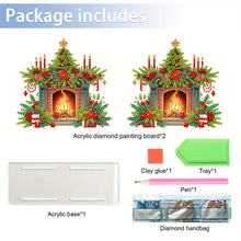 Load image into Gallery viewer, Acrylic Double Sided Christmas 5D DIY Diamond Art Paper Towel Storage Rack Decor