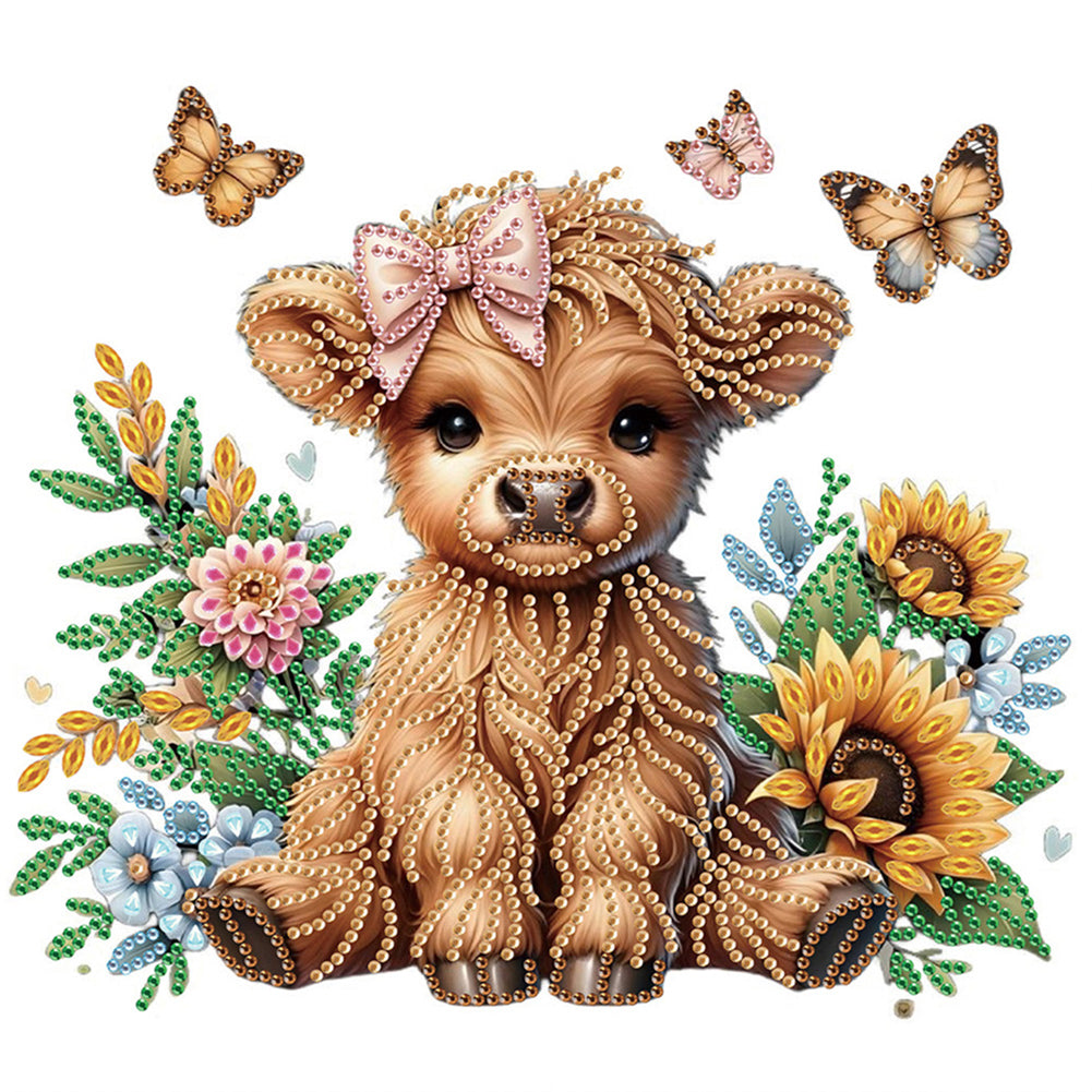 4Pcs Partial Special Diamond Painting Set - Yak (30*30CM)
