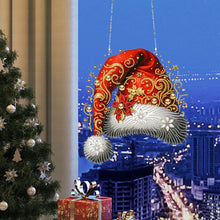 Load image into Gallery viewer, Acrylic Christmas Rhinestone Diamond Art Window Pendants for Garden Window Decor