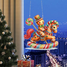 Load image into Gallery viewer, Acrylic Christmas Rhinestone Diamond Art Window Pendants for Garden Window Decor