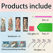 Load image into Gallery viewer, 4Pcs Special Shaped Colorful Pattern Diamond Painting Bookmark for Reading Lover