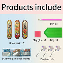 Load image into Gallery viewer, 3Pcs Special Shaped Animal Flower 5D DIY Diamond Art Book Mark for Reading Lover