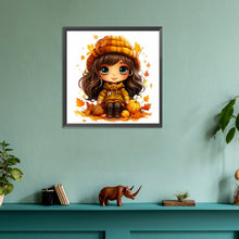 Load image into Gallery viewer, Diamond Painting - Full Round - Autumn pumpkin girl (30*30CM)