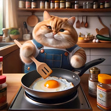 Load image into Gallery viewer, Diamond Painting - Full Round - Funny cat (40*40CM)